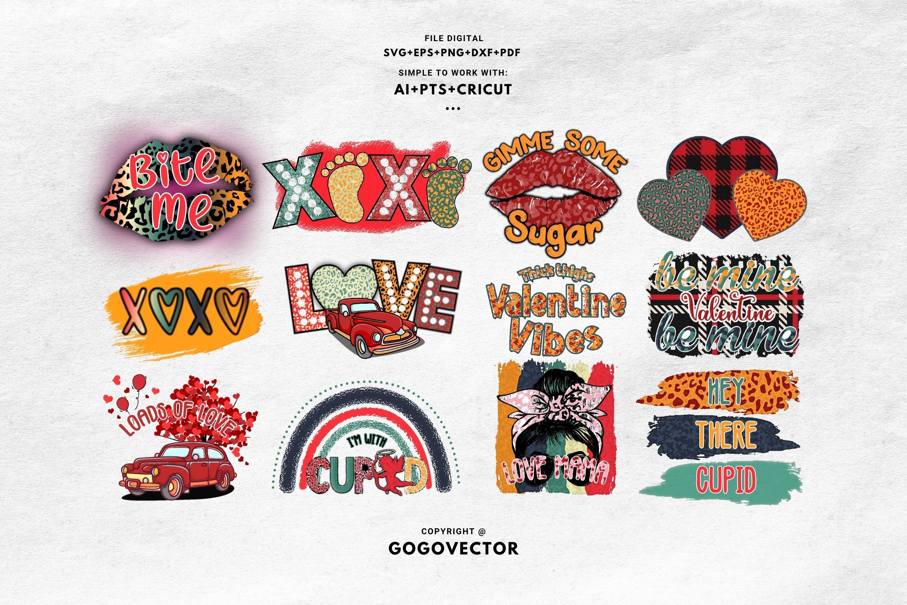 Valentine's Png Bundle File for Printing