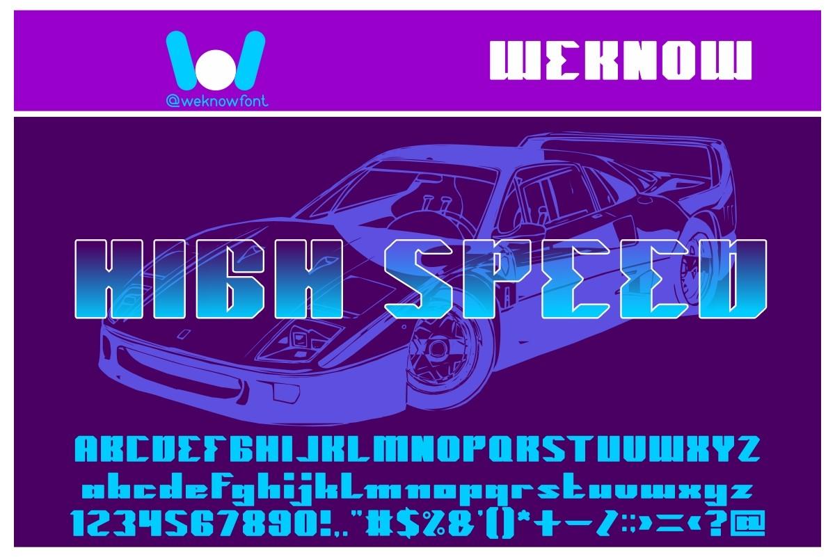 High Speed Font