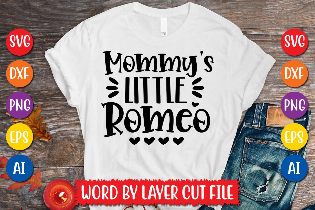 Mommy's Little Romeo Svg Design