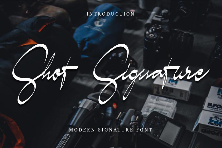 Shot Signature Font