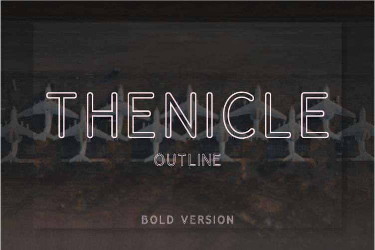 Thenicle Outline Bold Font