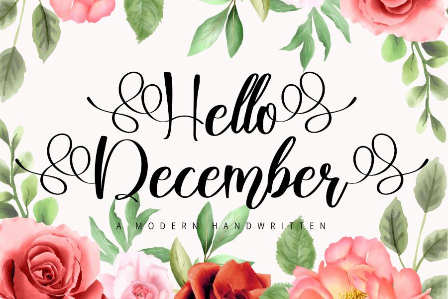 Hello December Font