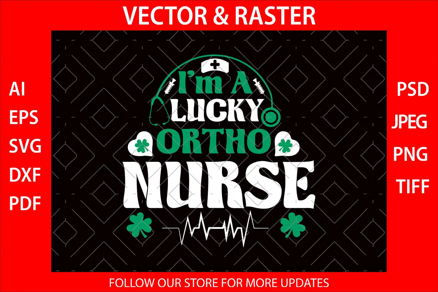 Leopard Shamrock Lucky Ortho Nurse SVG