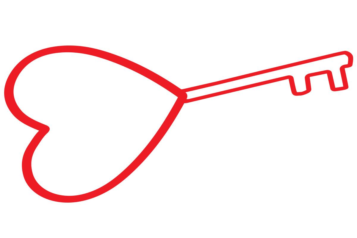 Valentines Love Key Vector