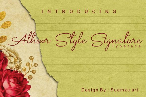 Athoor Style Signature Font