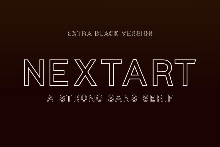 Nextart Outline Extra Black Font
