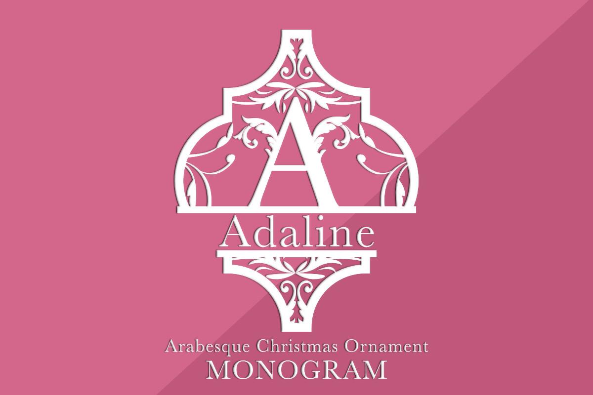 Adaline Arabesque Christmas Ornament Font