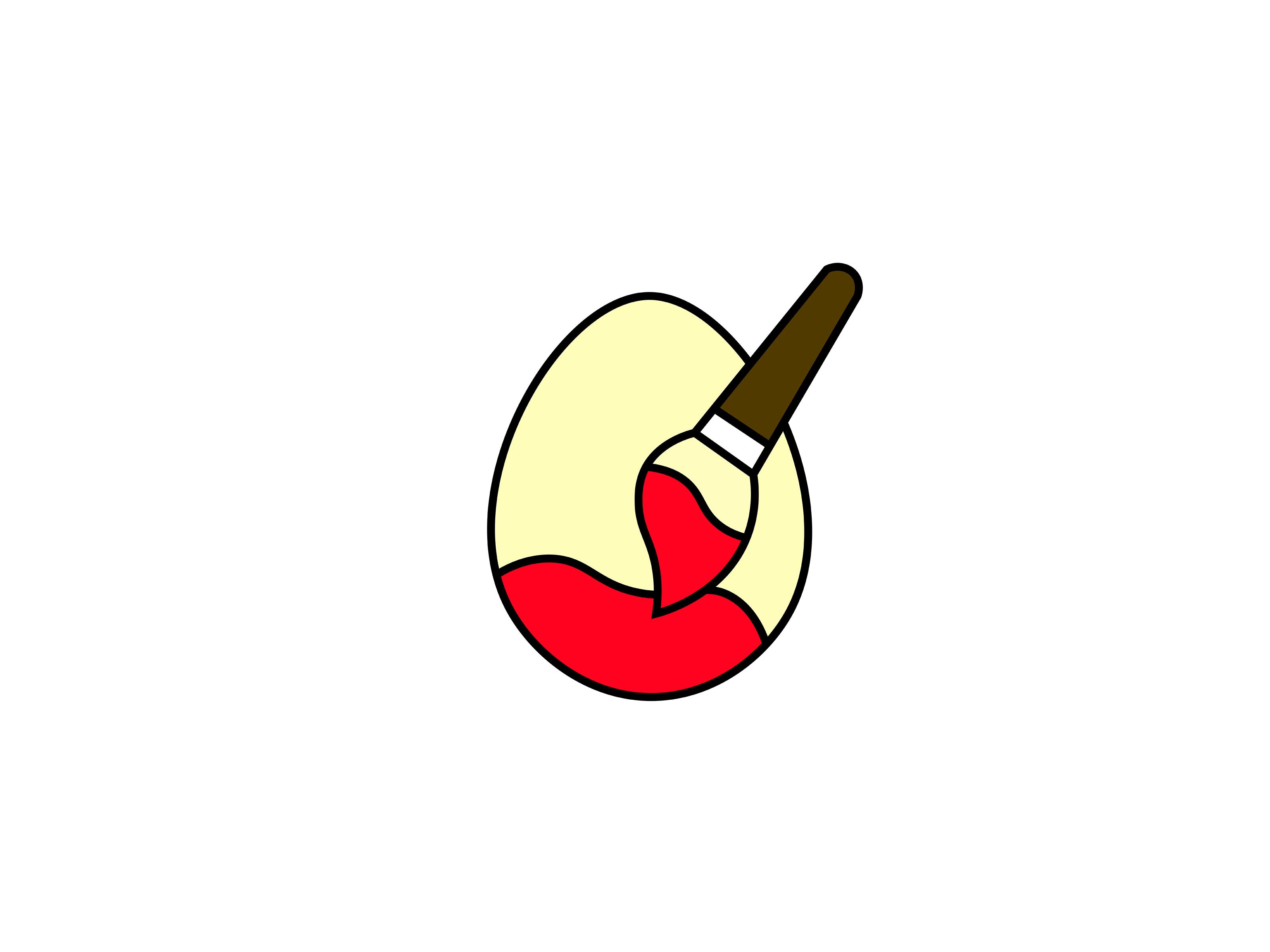 Easter Paint an Egg Illustrations