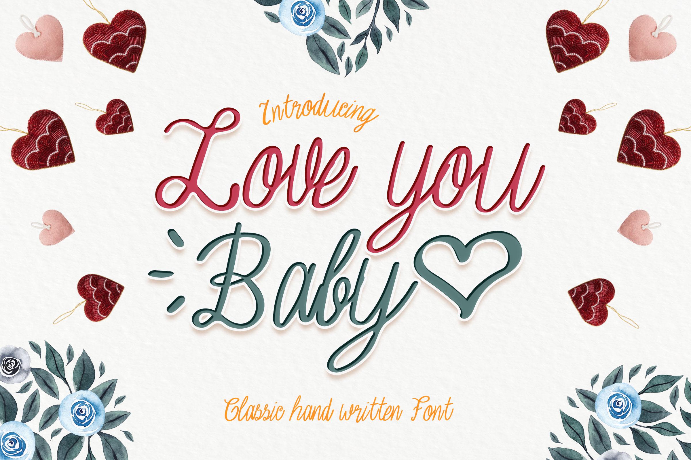 Love You Baby Font