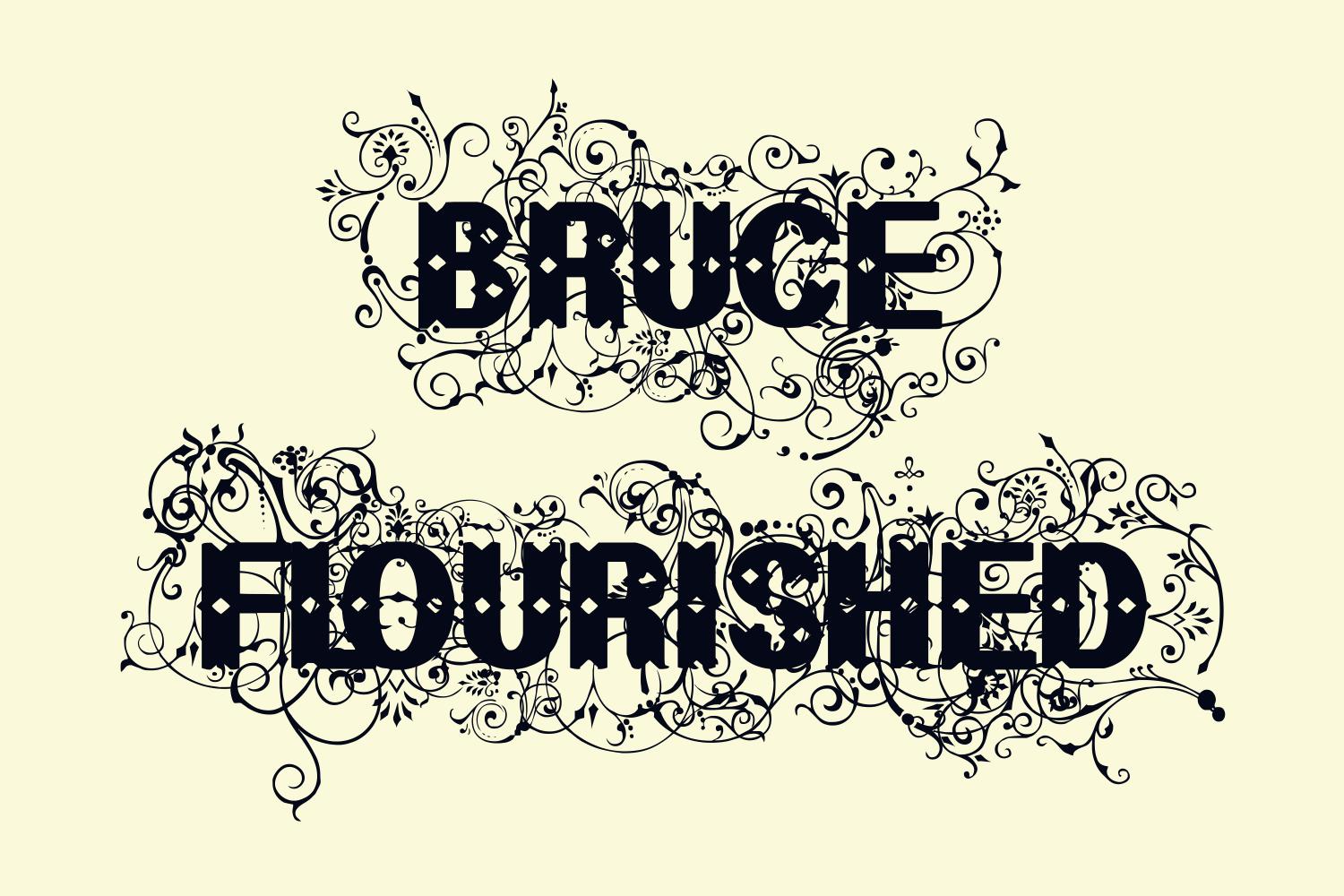 Bruce Flourished Font