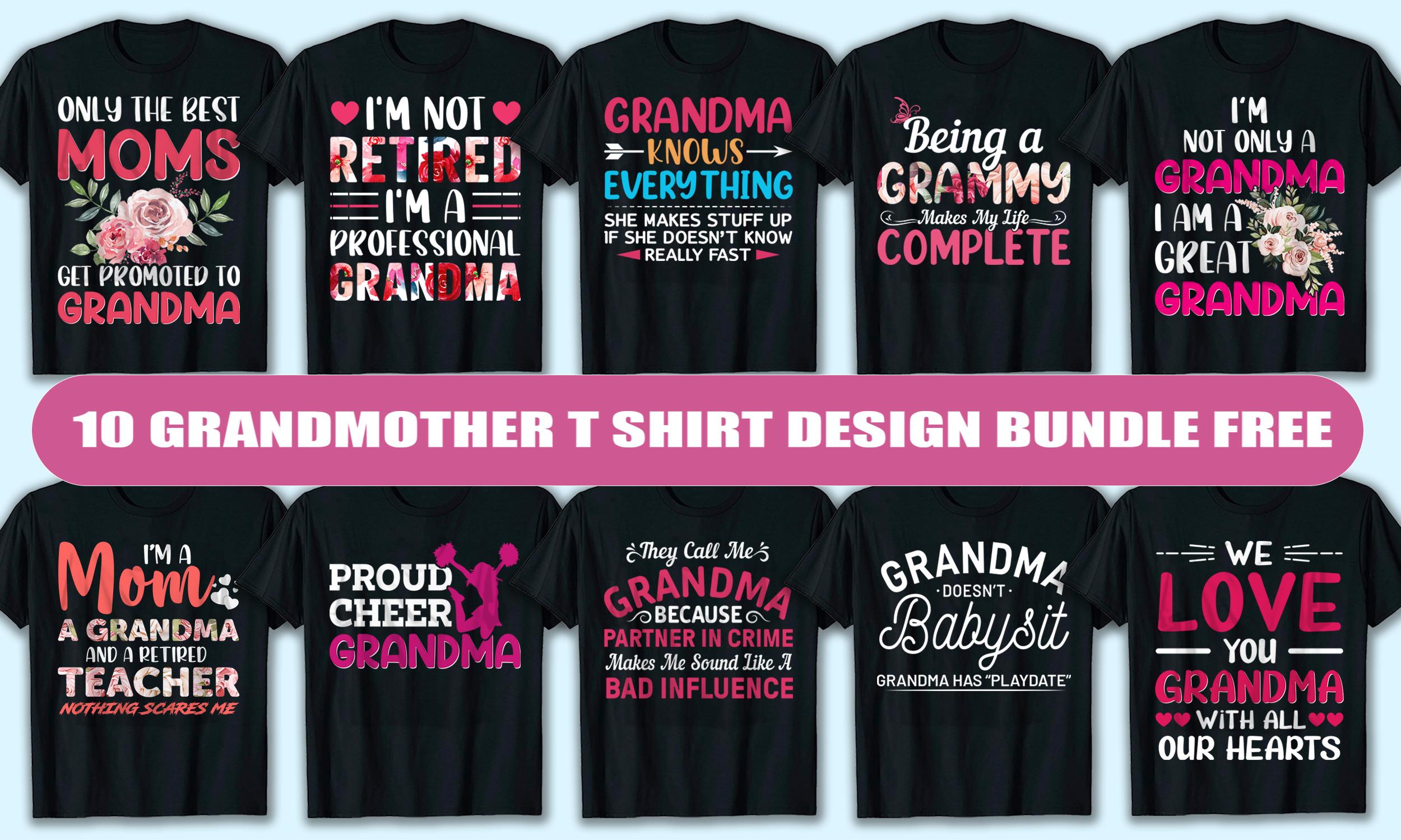 Grandmother T Shirt Design Bundle