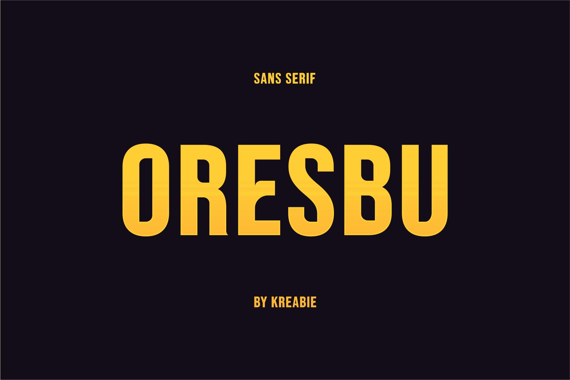 Oresbu Font