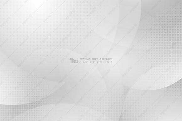 Abstract Circle White and Gray Gradient