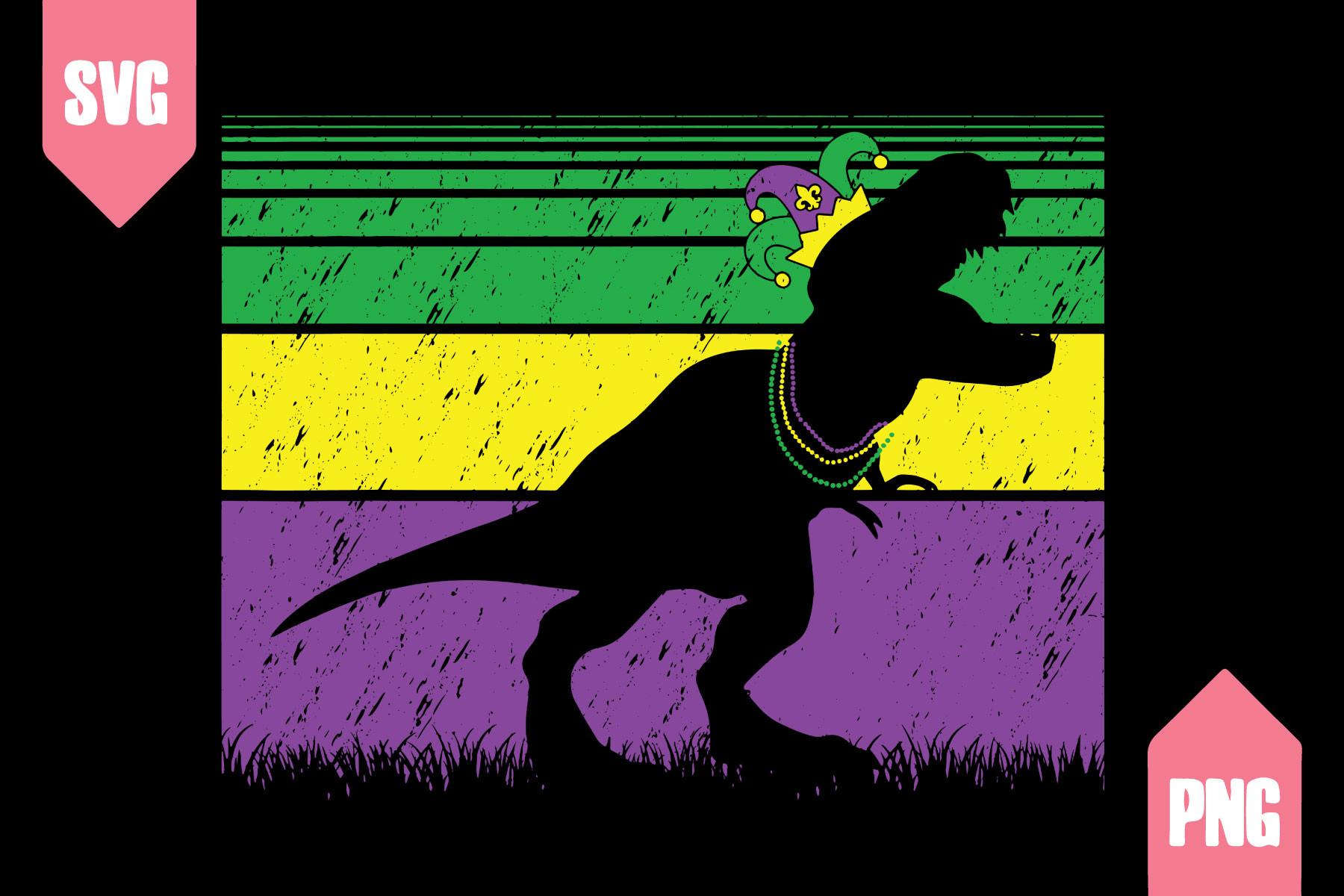 Mardi Gras DINOSAUR T-REX SVG