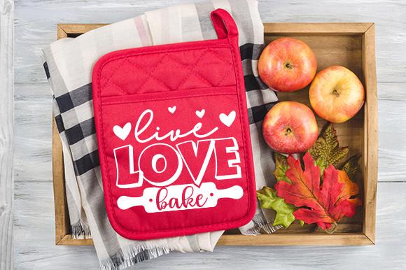 Live Love Bake Pot Holder Svg