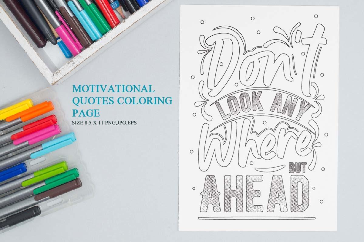 Motivational Quotes Coloring Page