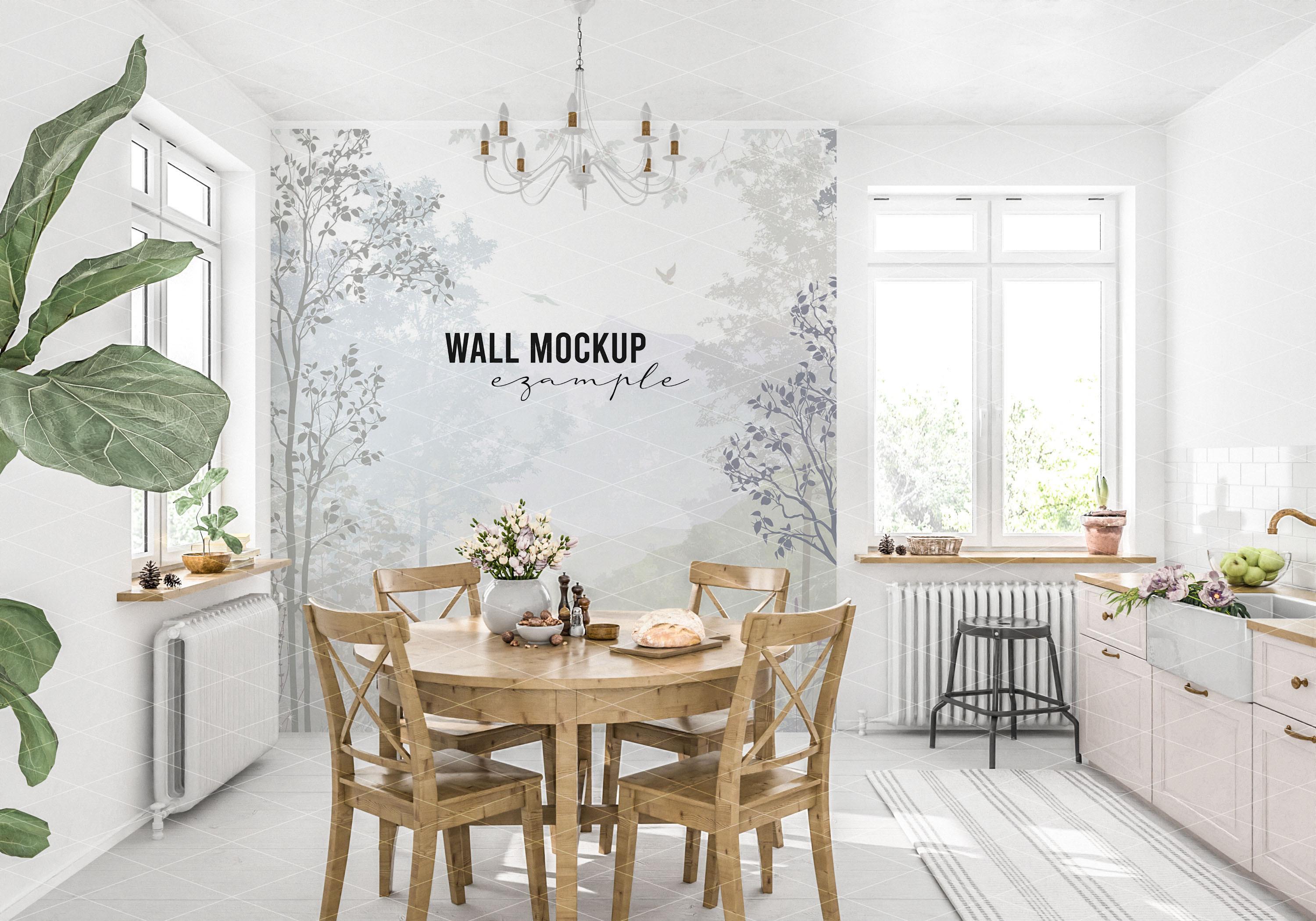 Wall Mockup Wallpaper Mockup Kitchen