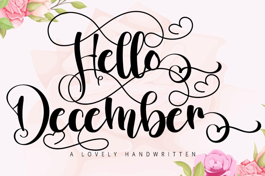 Hello December Font
