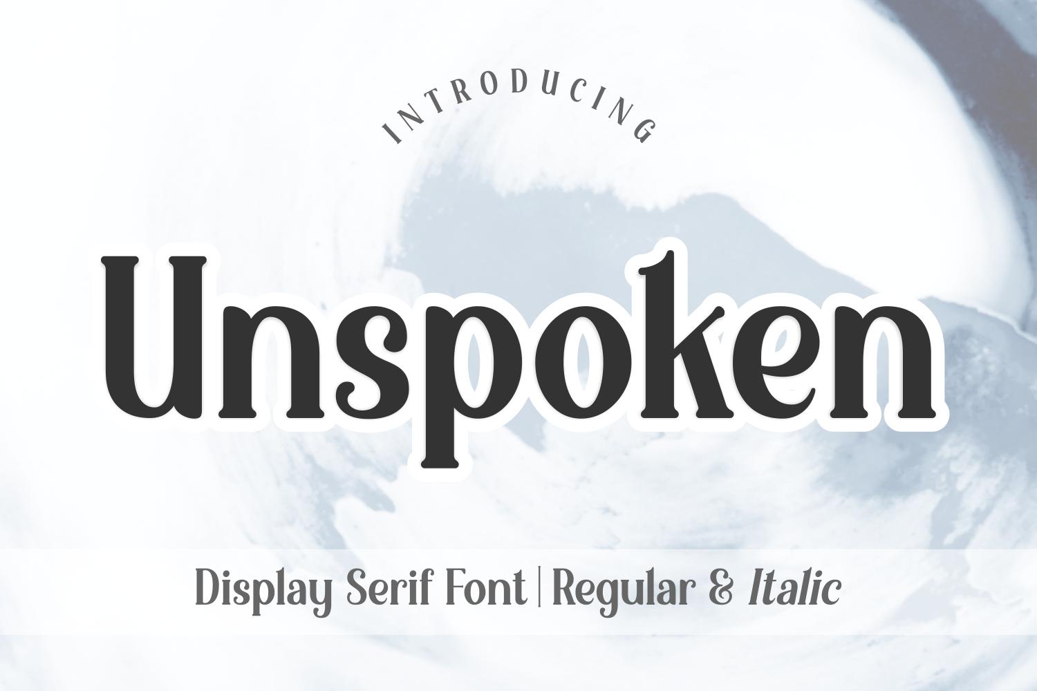 Unspoken Font
