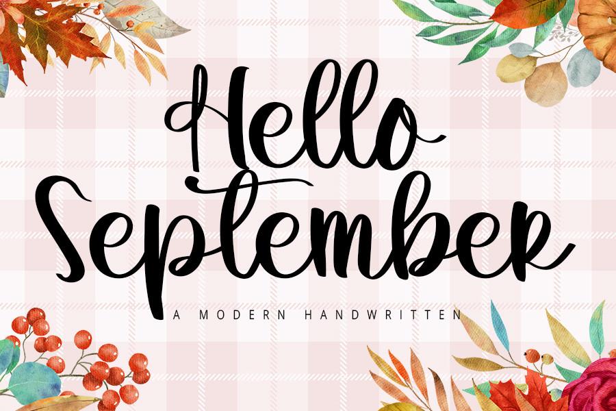 Hello September Font