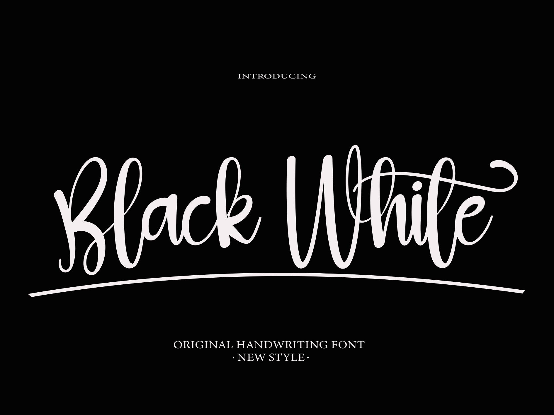 Black White Font