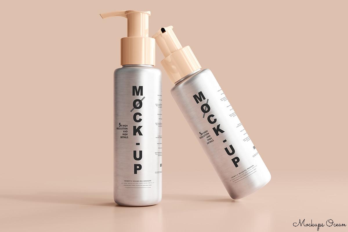 Body Cosmetic Pump Bottle Mockup