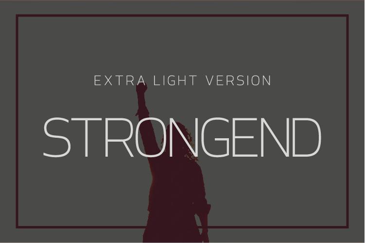 Strongend Extra Light Font