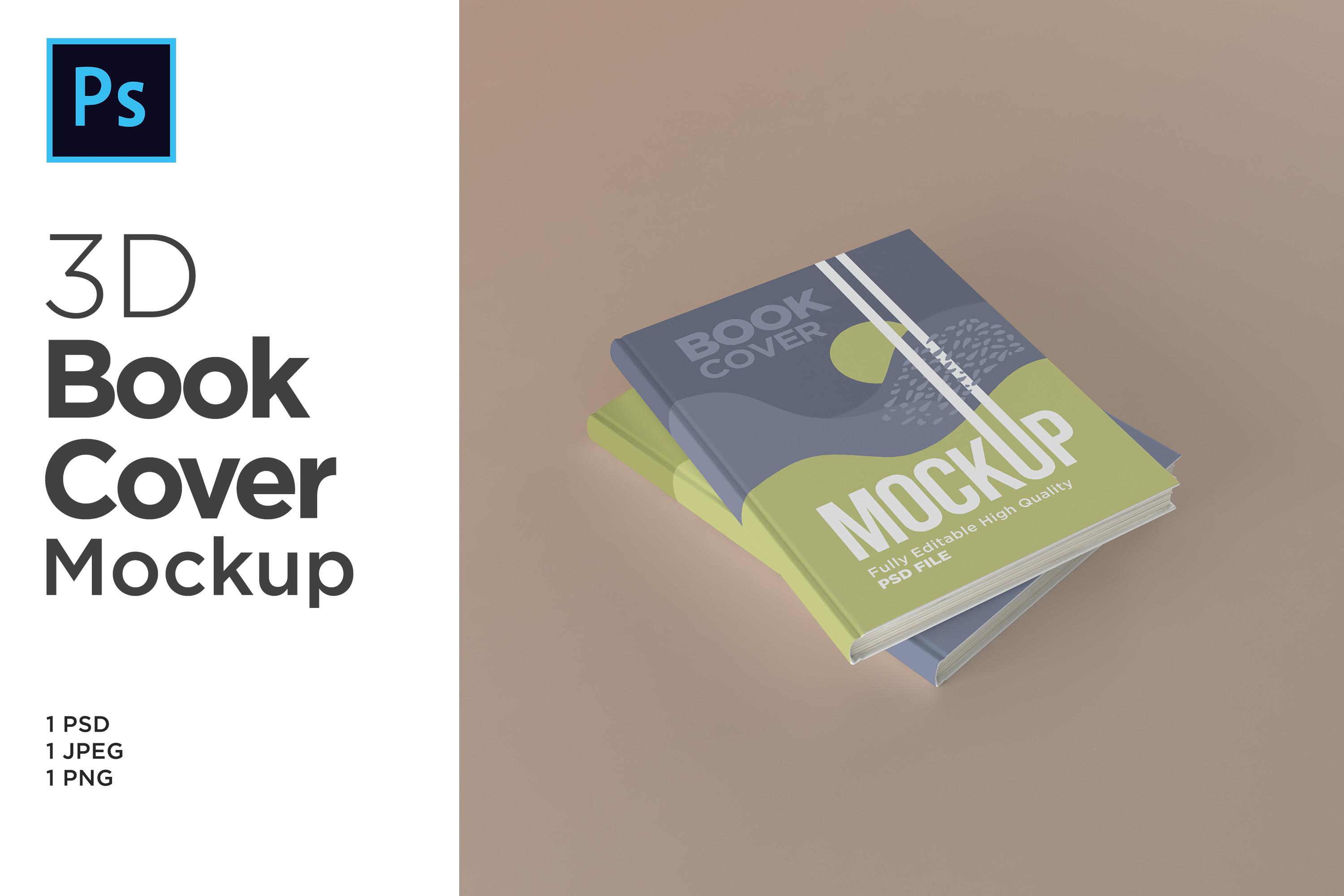 Book Cover Mockup 3d Rendering