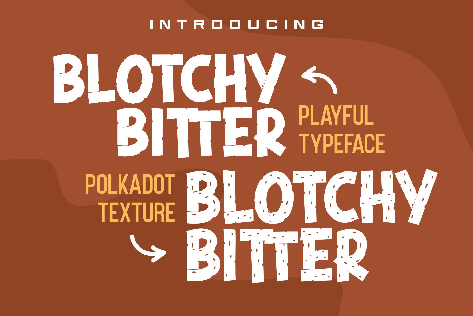Blotchy Bitter Font