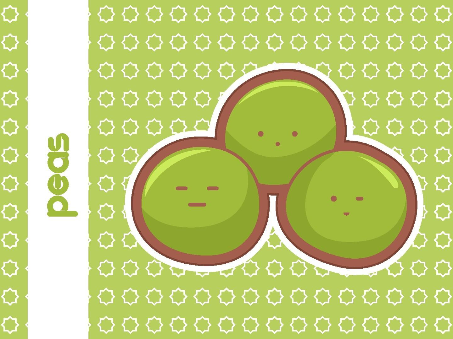 Cute Peas Vector Illustration