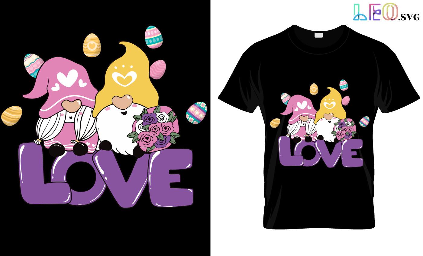 Love Gnome Easter's Day Svg