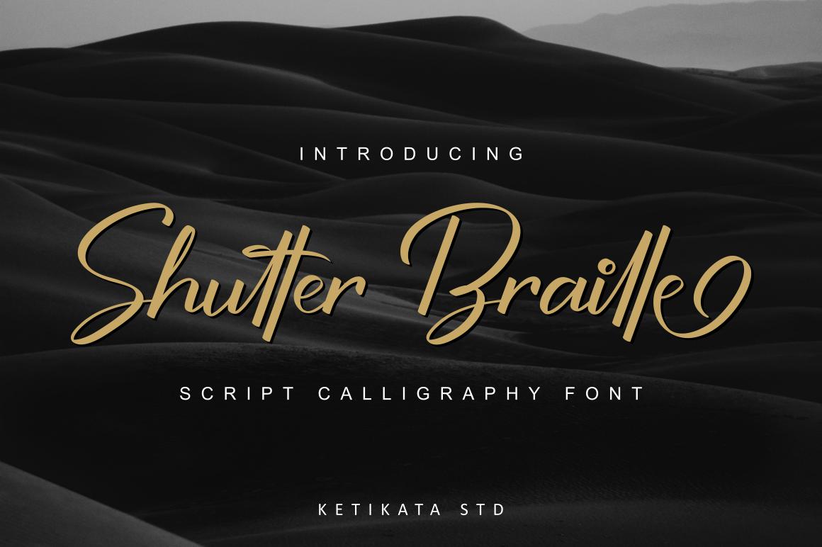 Shutter Braille Script Font