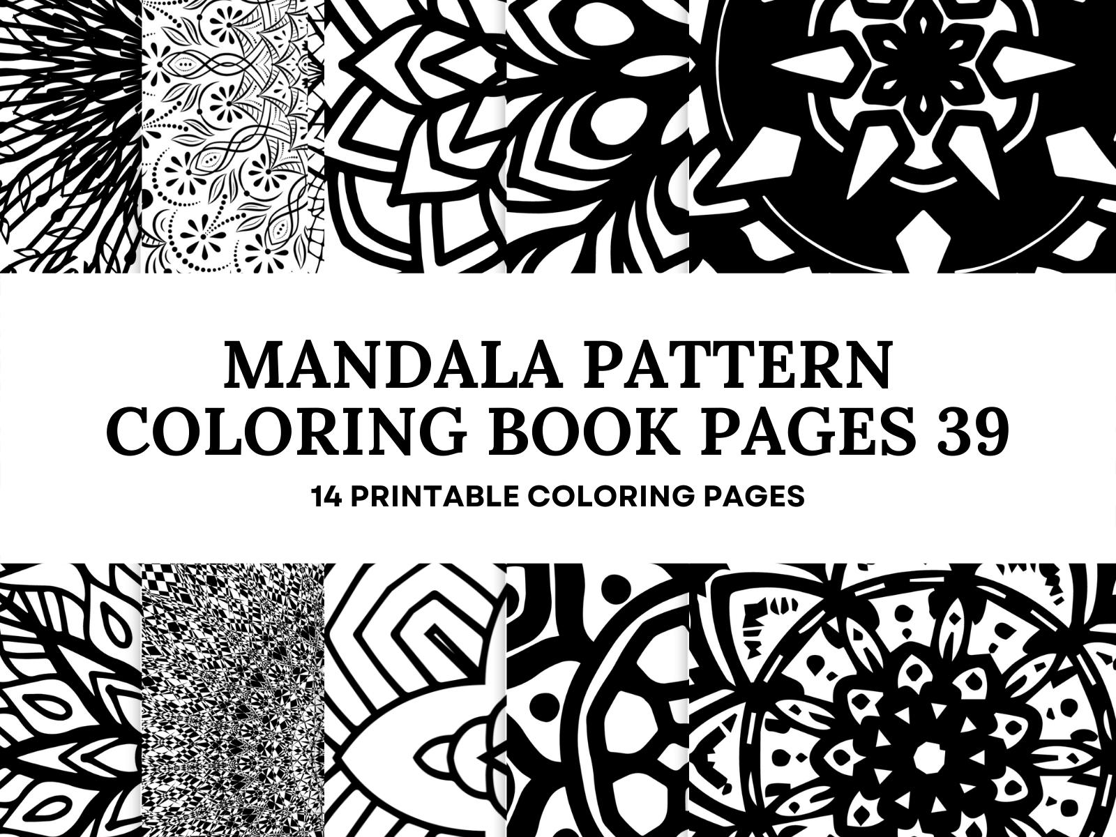 Mandala Pattern Coloring Book Pages 39