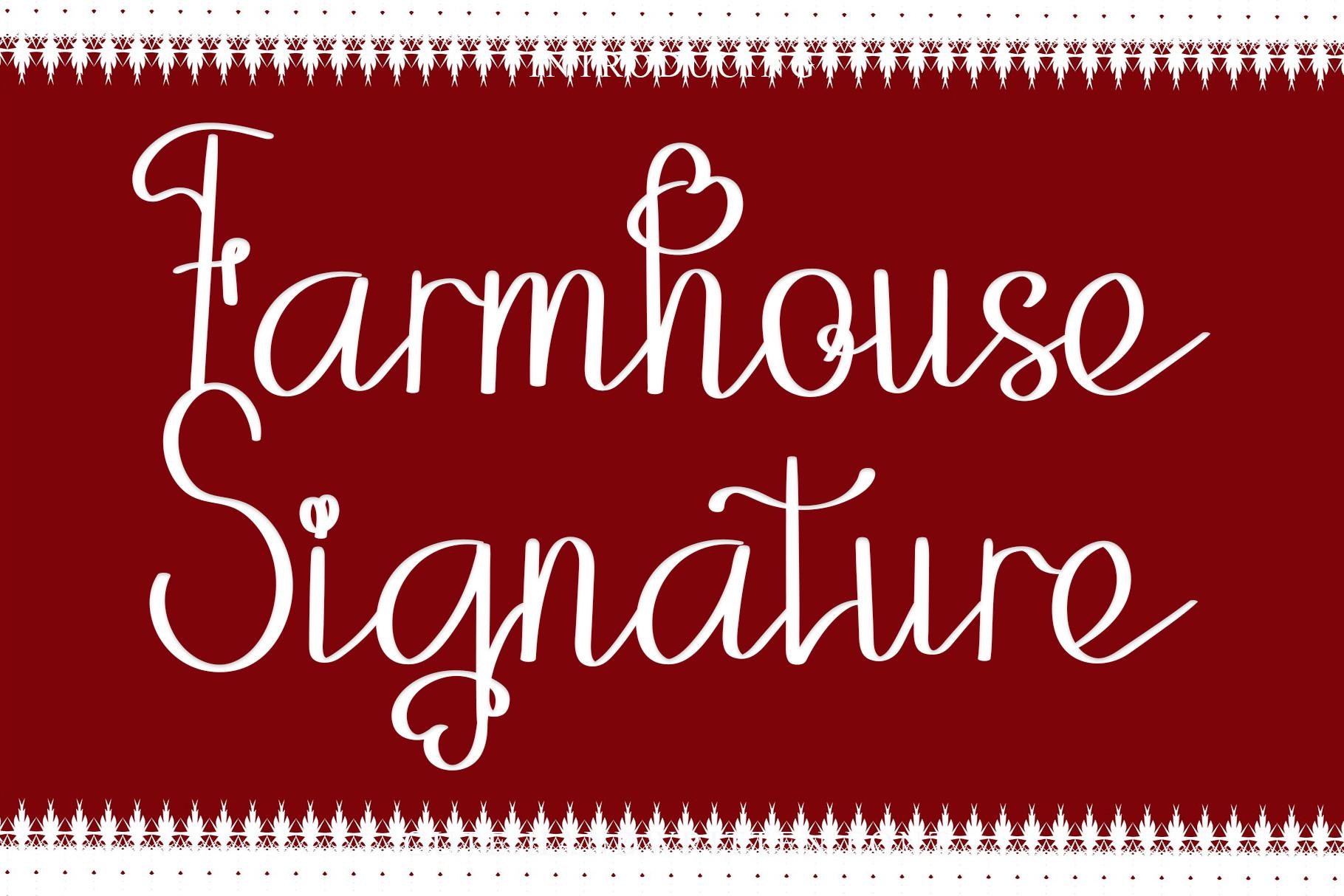 Farmhouse Signature Font