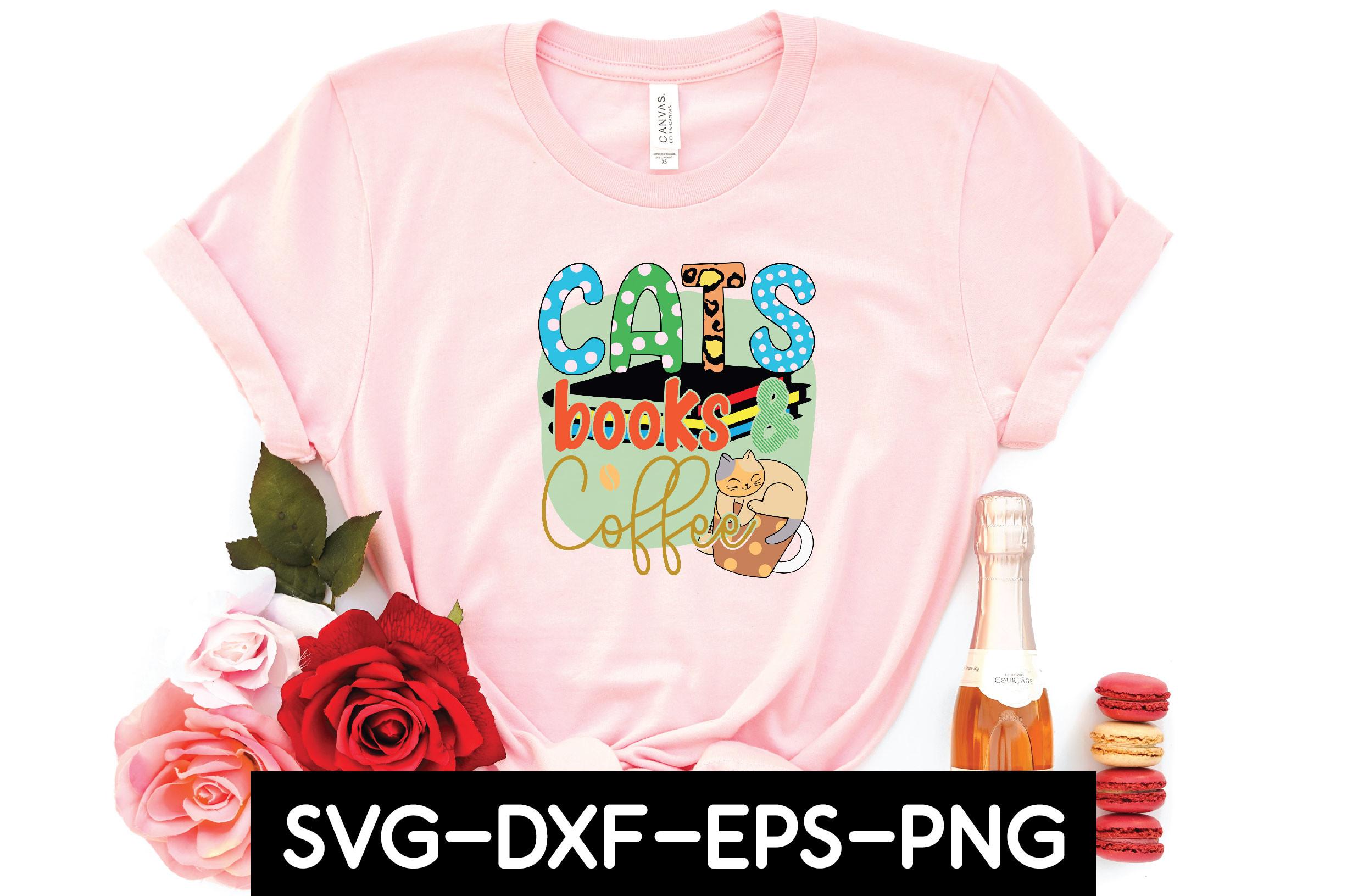 Cats Books & Coffee Sublimation