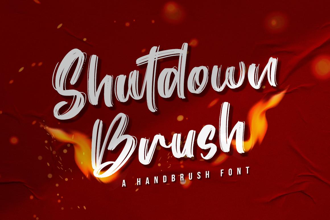 Shutdown Brush Font