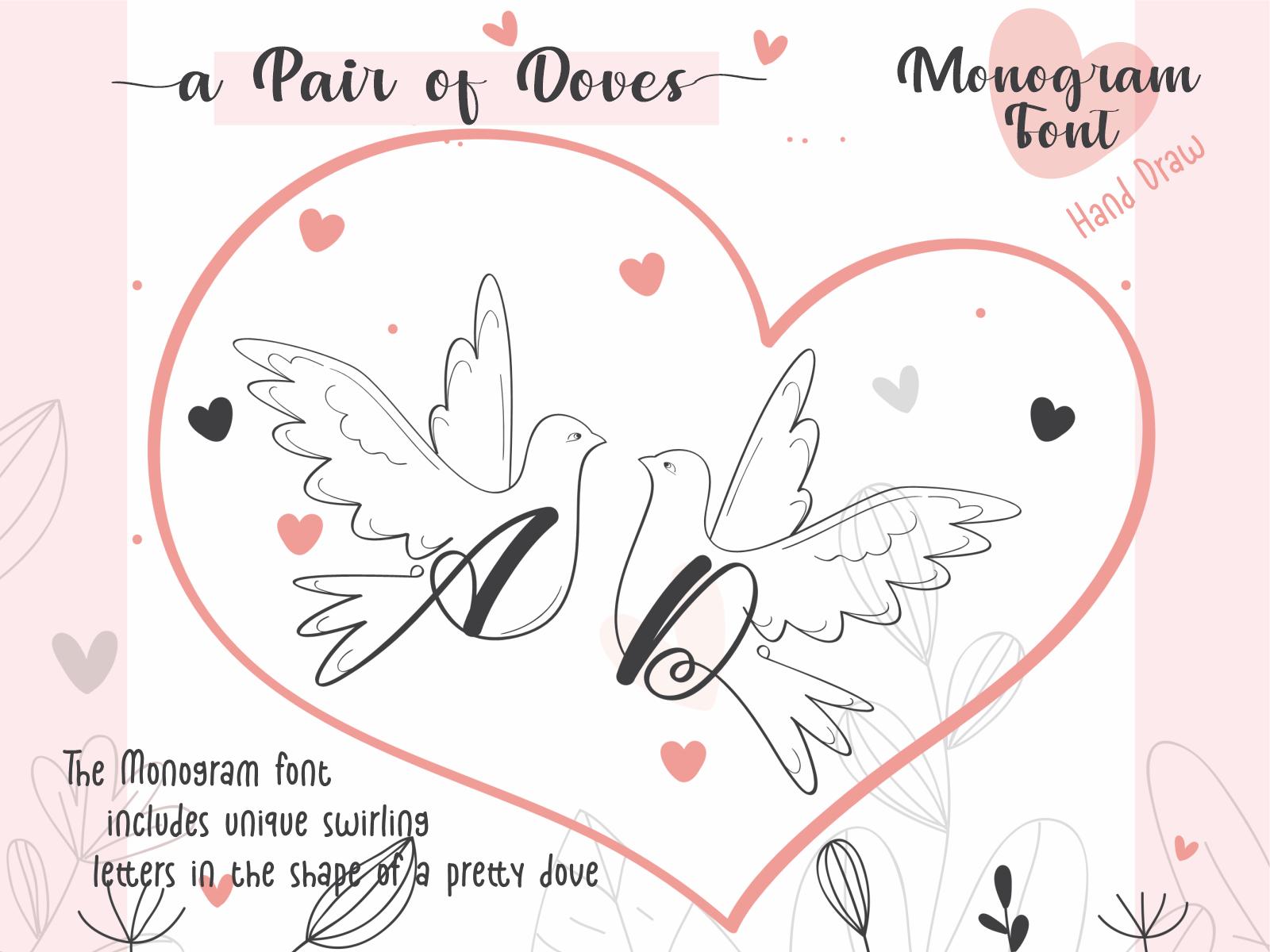 A Pair of Doves Font