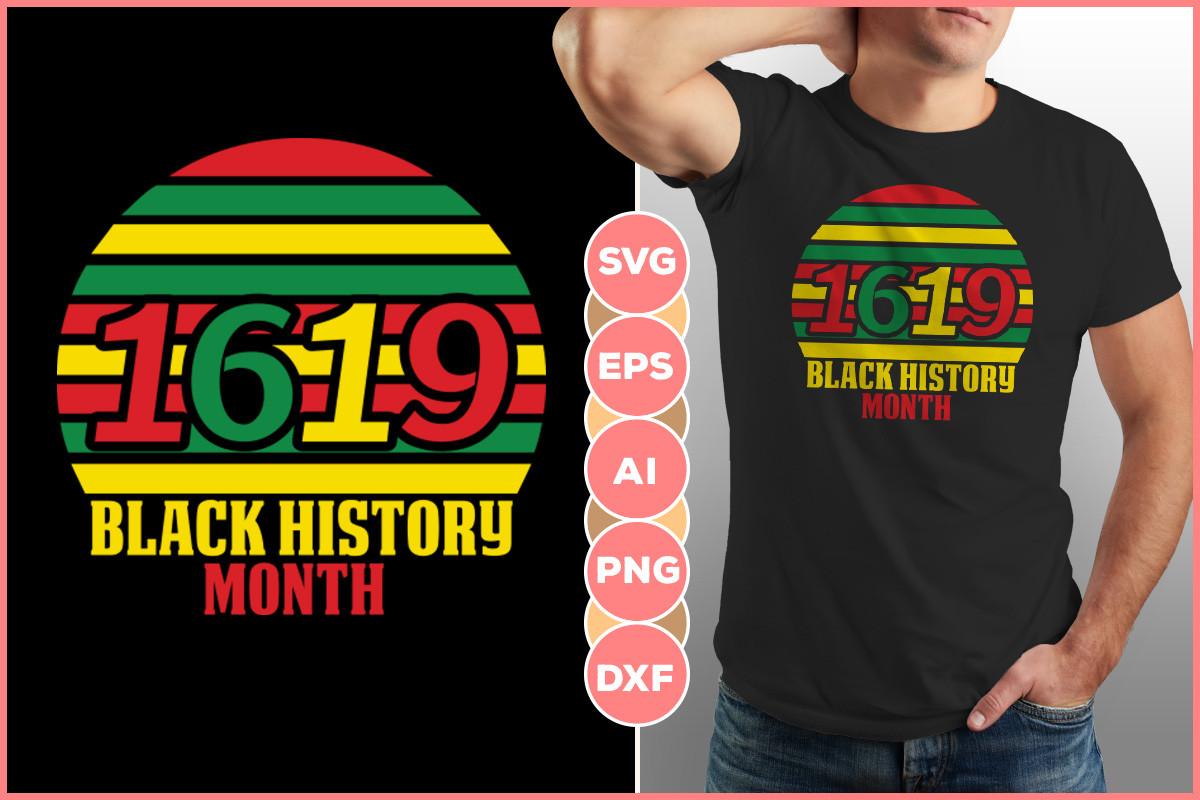 1619 Black History Month Design Svg