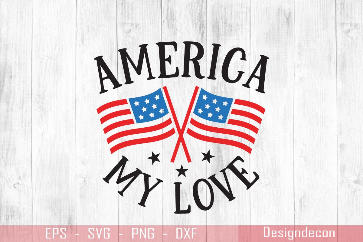 America My Love SVG Design