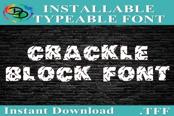 Crackle Block Font