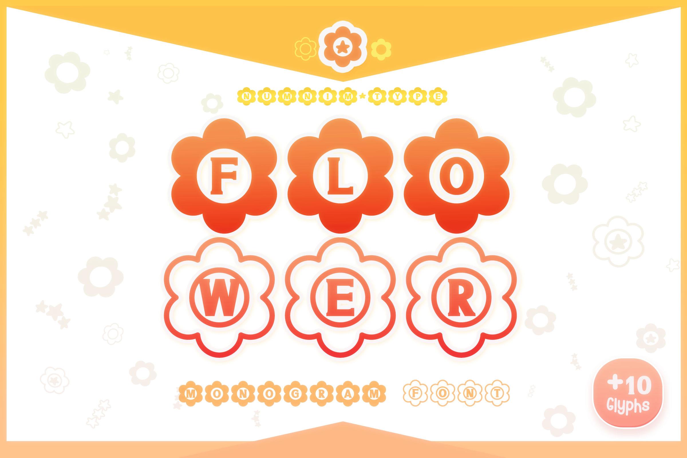 Flower Monogram Font