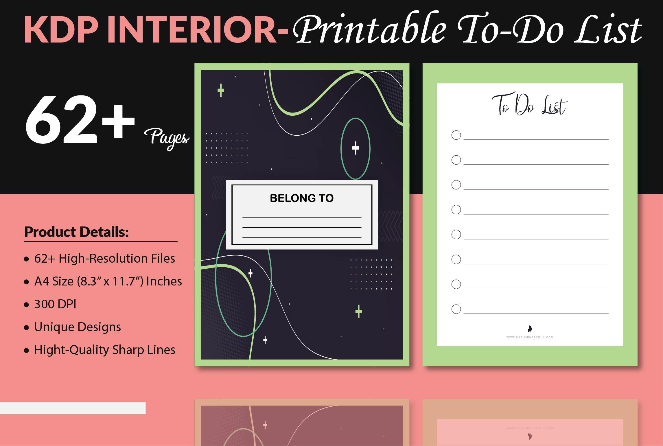 Printable to Do List Planner - KDP