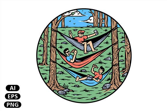 Friends Relax and Enjoy Nature