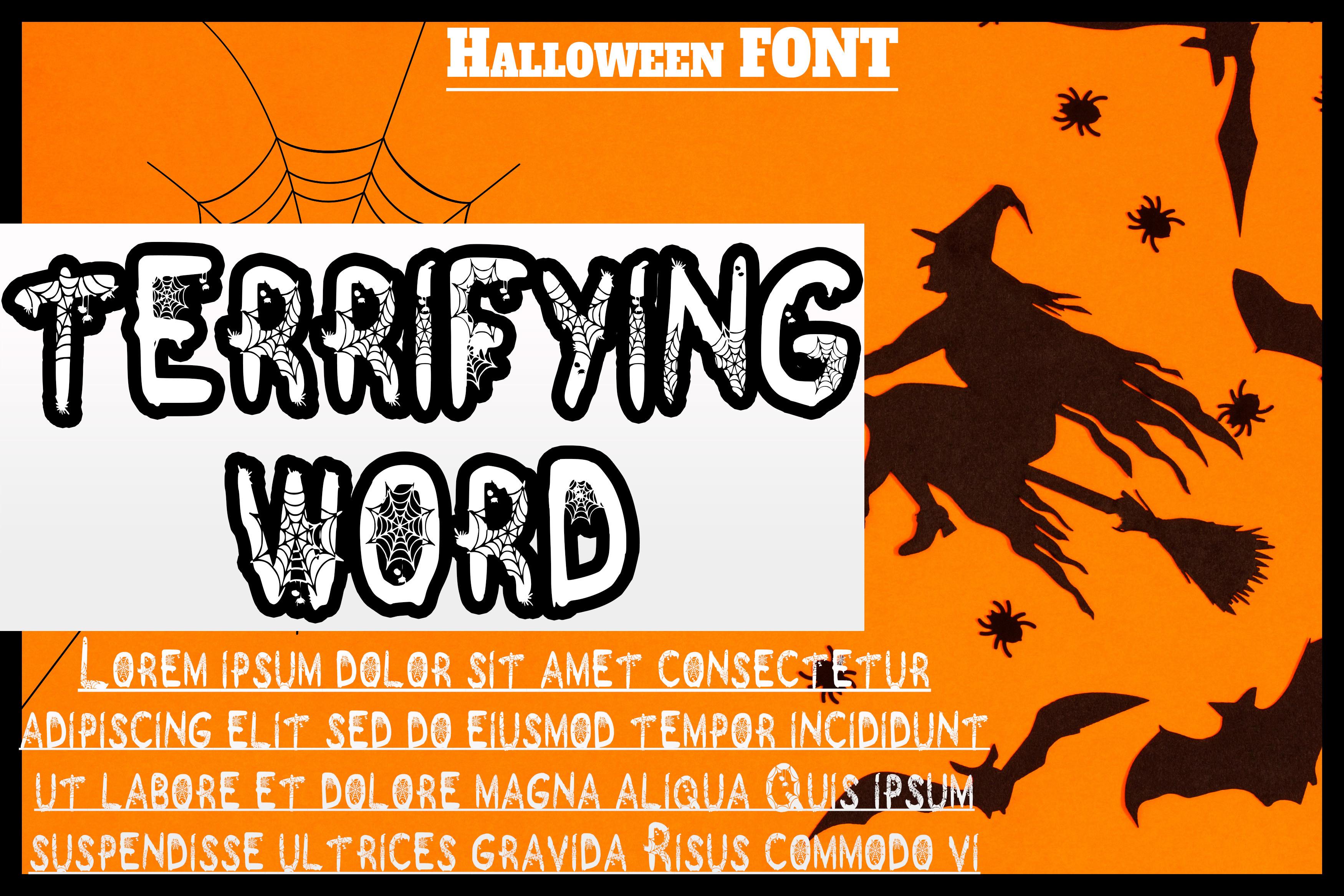 Terrifying Word Font