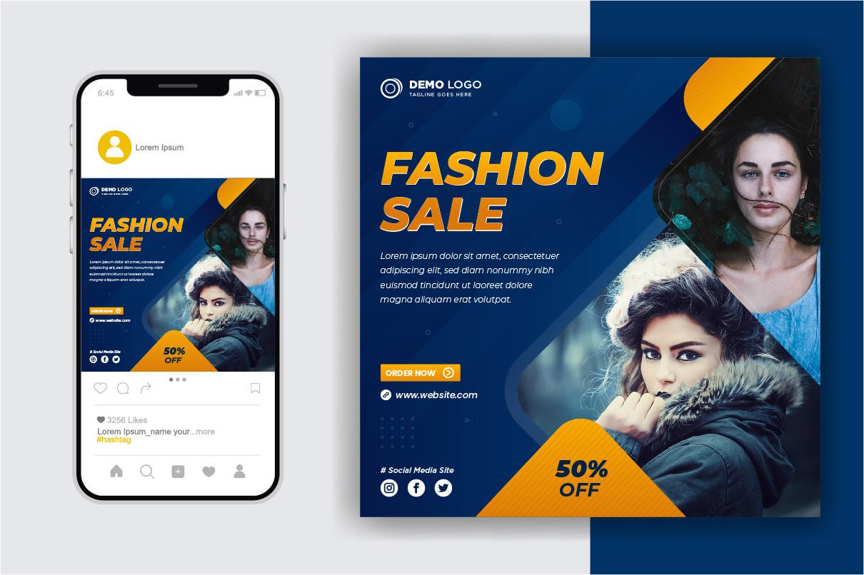 Fashion Sale Social Media Post Template