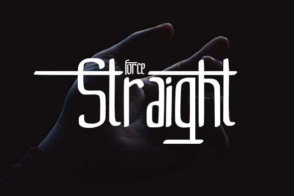 Straight Font