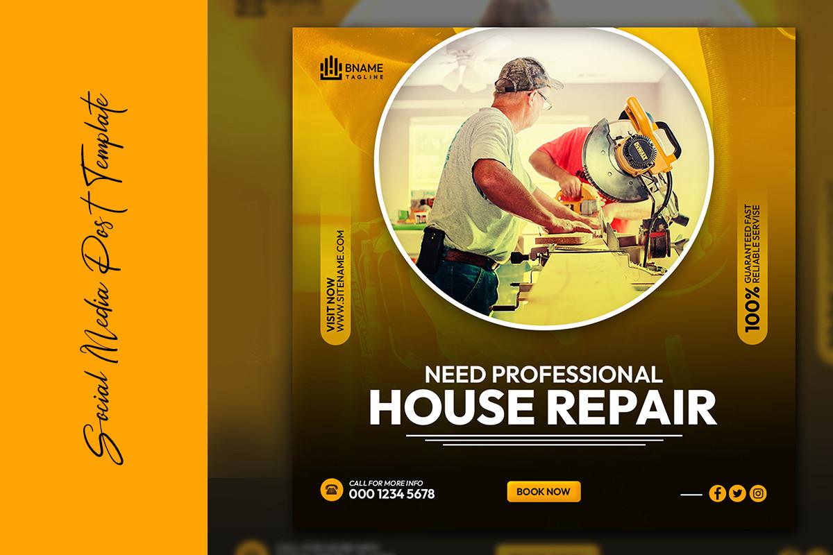 Home Repair Service Social Media Post