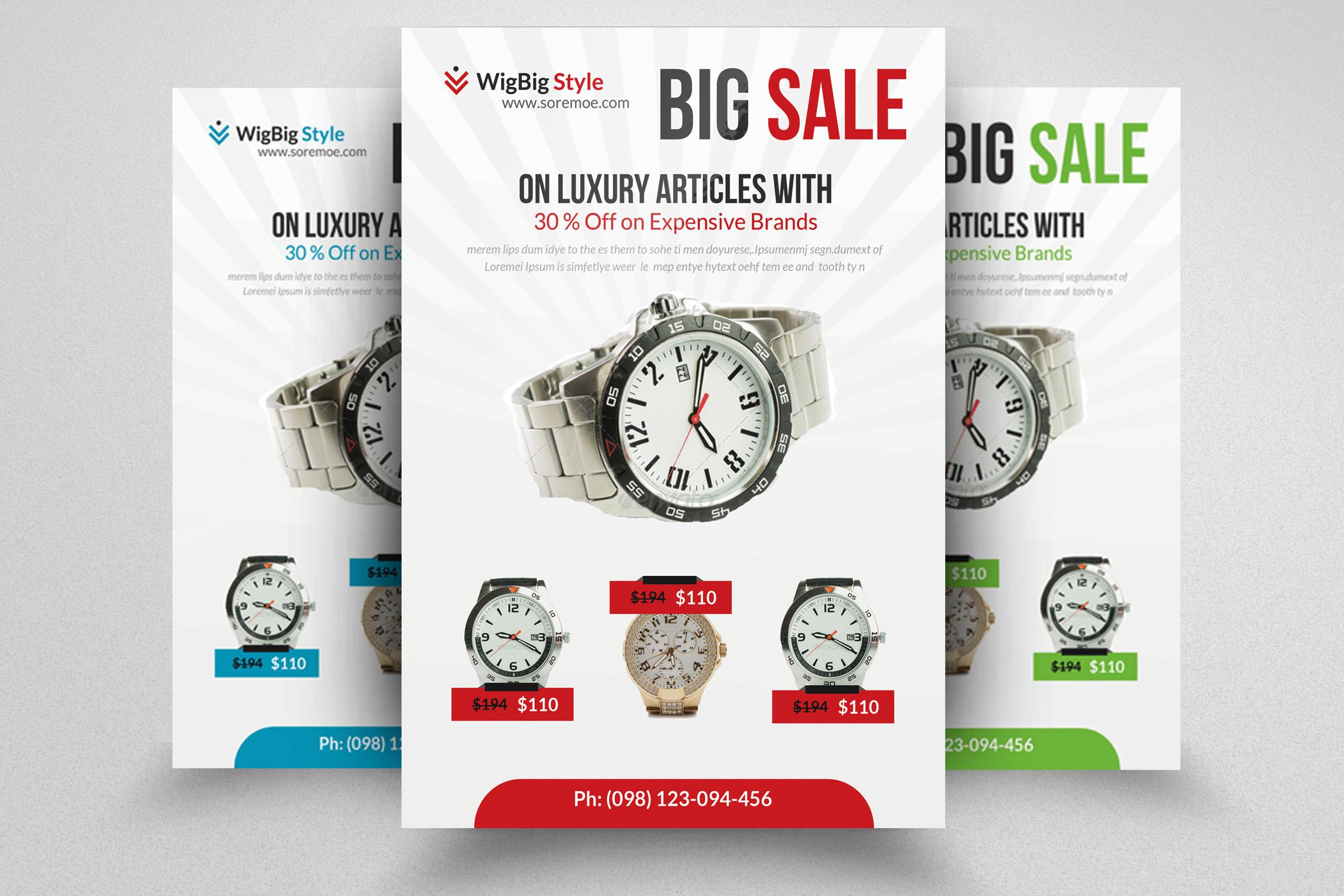 Watch Product Promotional Flyer