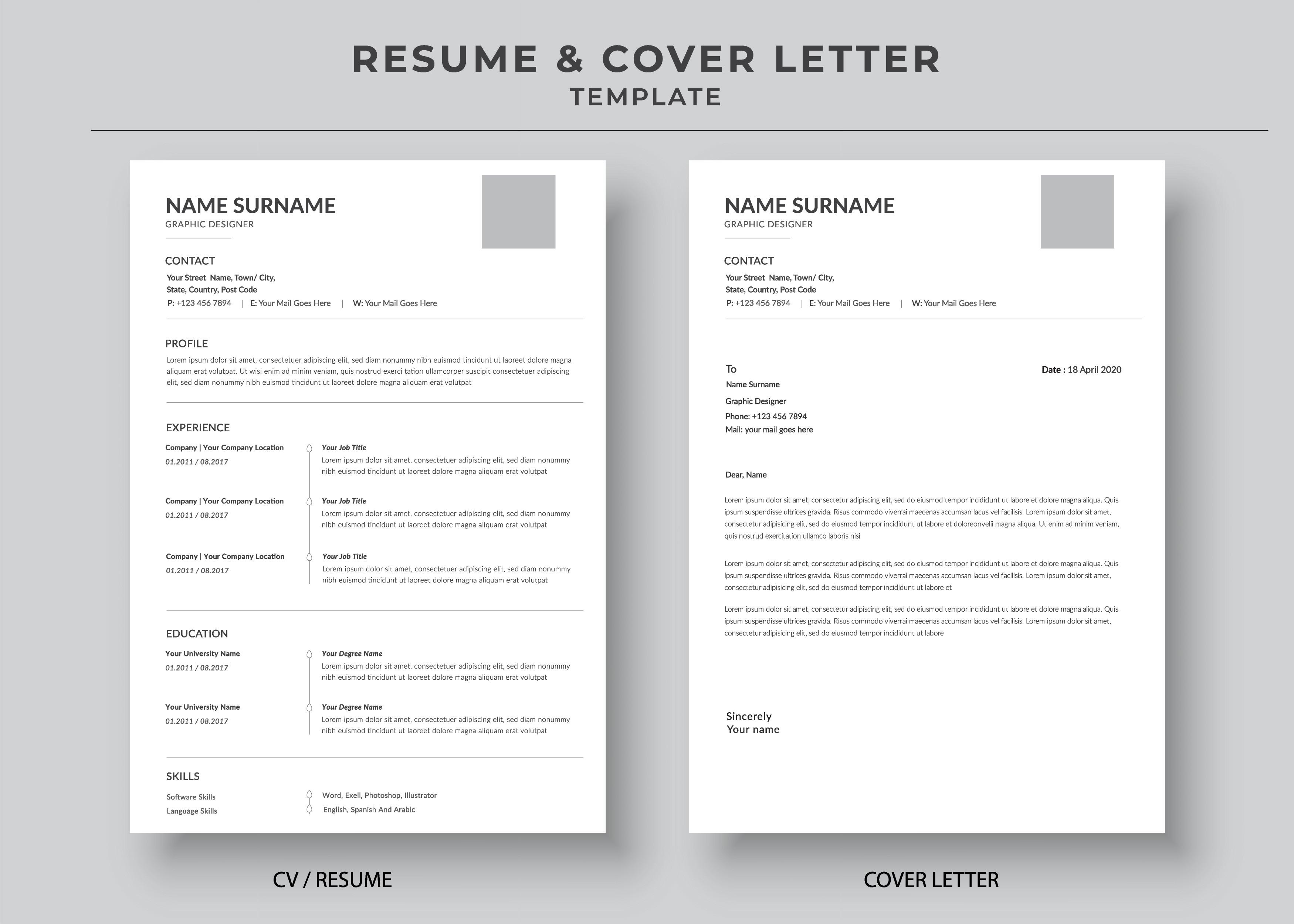 Resume and Cover Letter Template