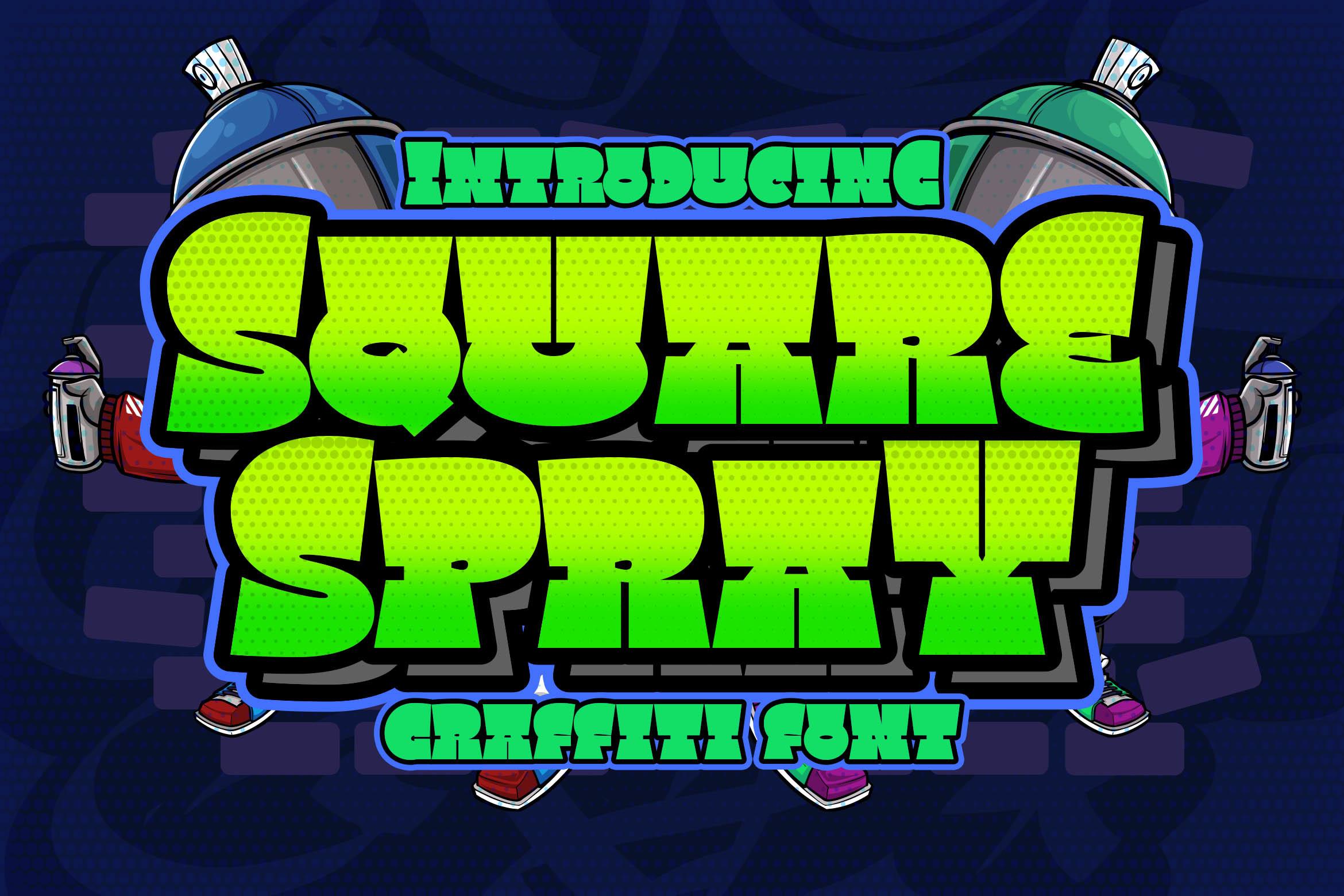 Square Spray Font